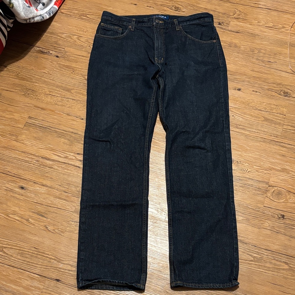 Arizona Jean Company Men's Dark Blue Straight Jeans
